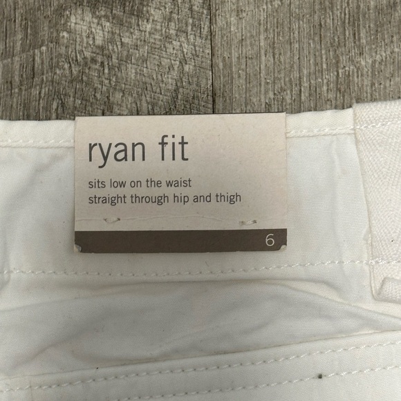 Women's Banana Republic 6 Small Capri Pants Cotton Twill Ryan Fit White NWT - Picture 6 of 8